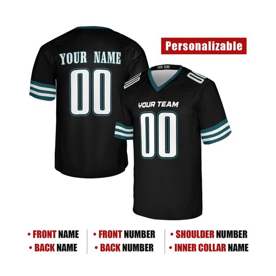 Discover Custom Philadelphia Eagles 2004 Throwback Fashion Jersey, Black, Adult Sizes