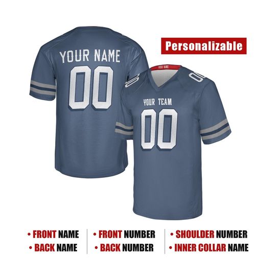 Custom New England Patriots 2025 Rivalries Collection Football Jersey, Blue, Adult Sizes