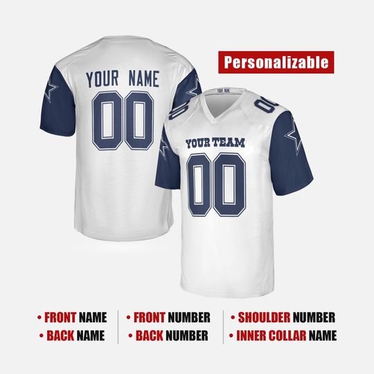 Discover Custom Dallas Cowboys 1996 American Football Jersey, White, Throwback, Adult Sizes