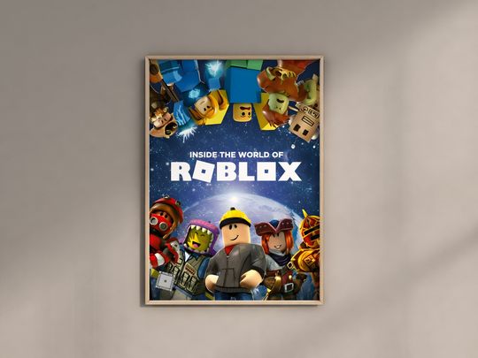 Roblox Gaming Room Poster for Kids Nursery Decor Premium Matte Vertical Print