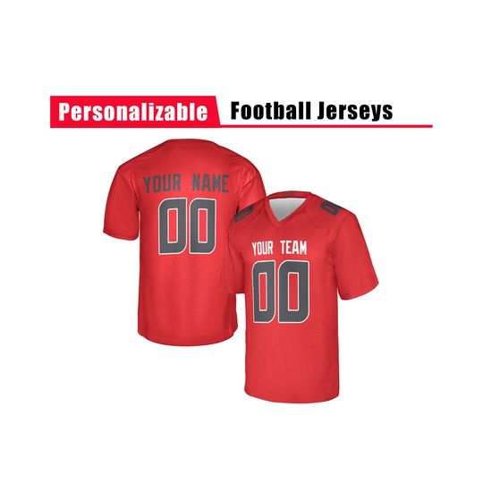 Custom Houston Texans American Football Jersey, Red, Alternate Game Jersey, Adult Sizes