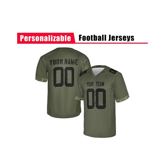Custom Indianapolis Colts Salute To Service American Football Jersey, Olive, Adult Sizes