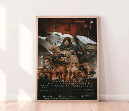 Death Stranding 2 Poster Game Art Print for PS5 Gaming Room Decor