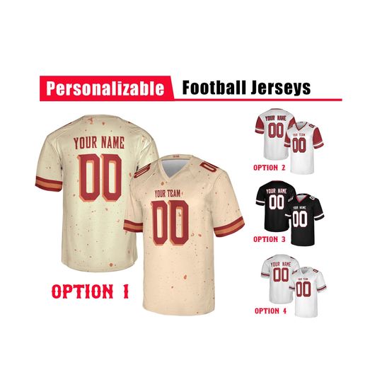 Discover Custom Arizonna Cardinals Football Jersey, Natural Red White Black, Adult Sizes