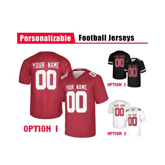 Discover Custom Arizonna Cardinals Football Jersey, White Black Cardinal, Adult Sizes