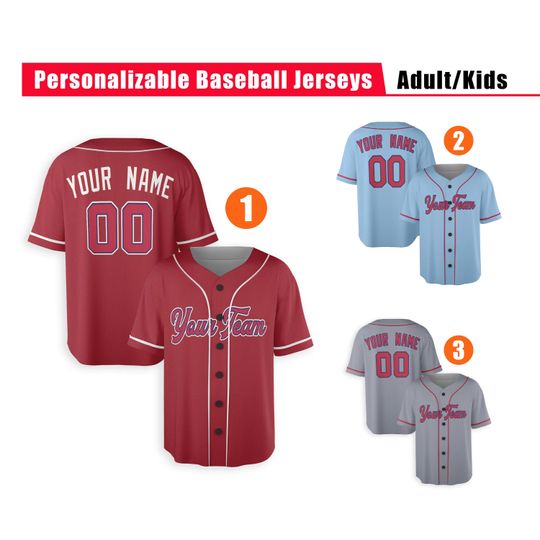 Custom St. Louis Cardinals Jersey - Piping Options - Infant, Toddler, Youth, Adult