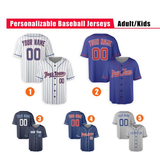 Custom Chicago Cubs Jersey - Piping Options - Infant, Toddler, Youth, Adult