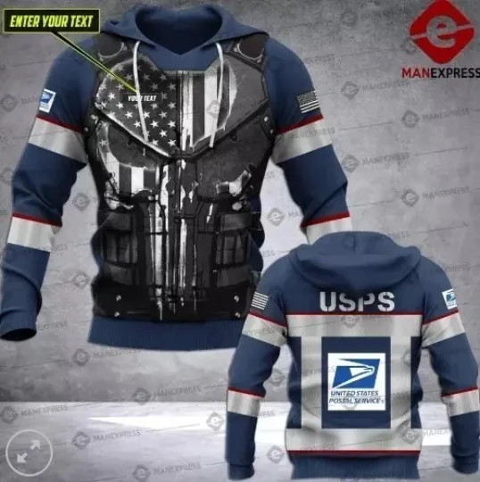 Customized Postal Service 3D Hoodie - United SPS