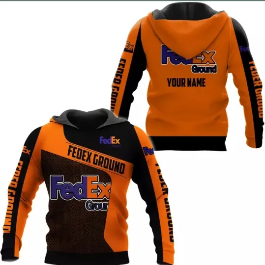 Fedex Express 3D Hoodie Custom Name Gift for Delivery Driver All Sizes