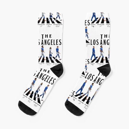 Discover Los Angeles Baseball Skull Win Socks