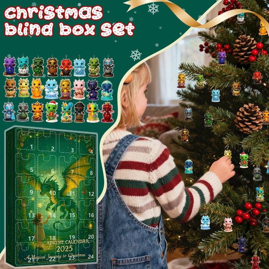 Discover 2025 Dragon in the Forest Acrylic Advent Calendar, Tree Hanging Decor Gift for Mythical Creature Fans