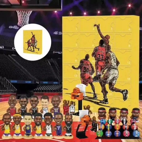 Discover NBA 2025 Christmas Countdown Advent Calendar 24 Days 2D Figure Pendant Blind Box