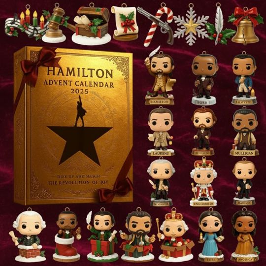 Discover 2D Acrylic Hamilton Advent Calendar 2025 - 24-Day Countdown Blind Box, Musical Collectible Ornaments