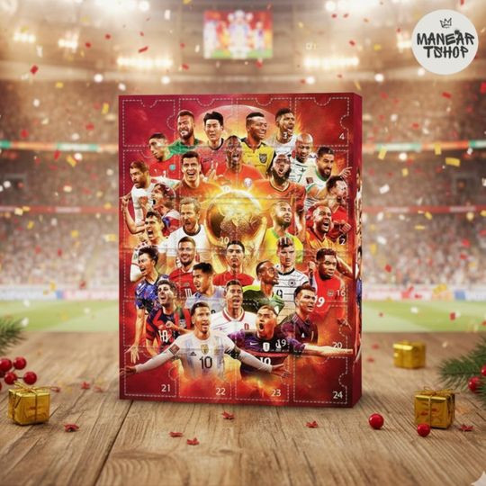 Discover Acrylic Advent Calendar 2024 World Cup, Soccer Themed Christmas Blind Box with 24 Figurines