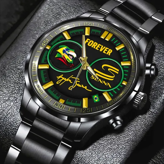 Discover Ayrton Senna Black Stainless Steel Watch