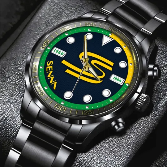 Discover Ayrton Senna Black Stainless Steel Watch