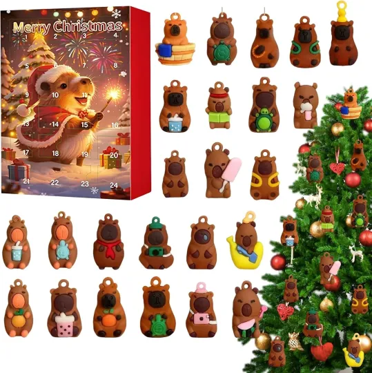 Discover Acrylic Advent Calendar Blind Box - Capybara 3D Collectible Figures and Decorations