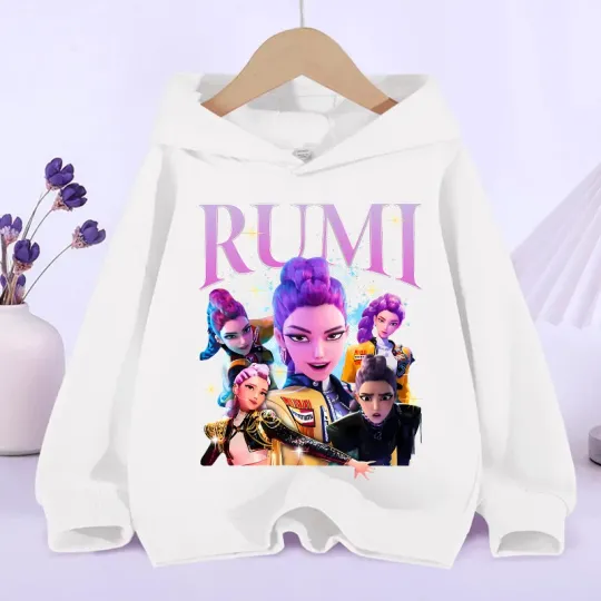 Kpop Devil Hunter best-selling children's hoodie 2025 Autumn/Winter fashionable casual girls' and boys' sports sweatshirt