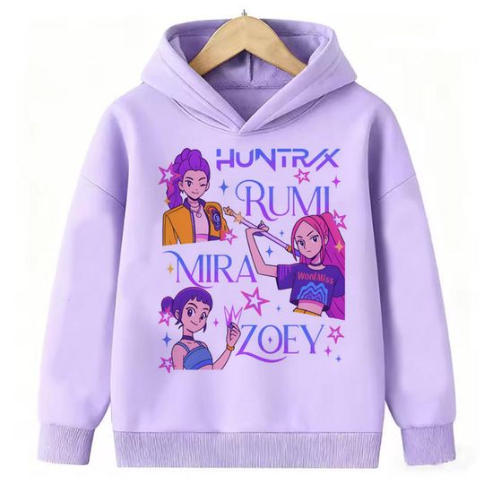 Discover Kpop Demon Hunters Children's Hoodie Movie Unisex Hoodies Manga Kids Sweatshirt Cute Tiger Hoody for Boys Girls