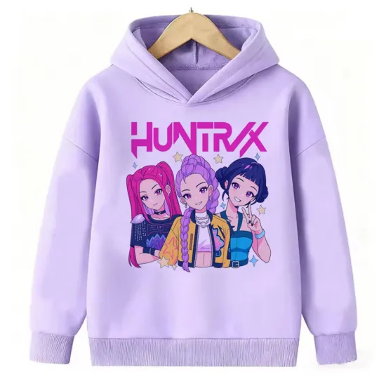 Discover Funny Sweatshirts Kpop Demon Hunters Hoodie Children Clothes Kid Girl Boy Sweatshirt Hoody Baby Casual Top