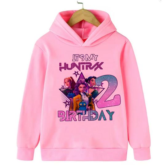 KPop Demon Hunters Huntrix Short Hoodies Kids Casual Fashion Clothes Baby Boys Girls Hoodies Sweatshirts Children Outwear