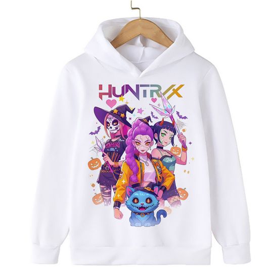 Discover Halloween KPop Demon Hunters Hoodies Children Clothes Kid Girl Boy Cartoon Sweatshirt Hoody Baby Casual Top Streetwear