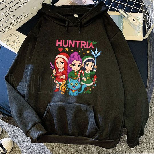 Discover 2025 Christmas Hoodie Kpop Demon Hunter Tee KPOP Christmas Gift Merry Christmas Pullover Festival Gift Hoodie Clothes Women