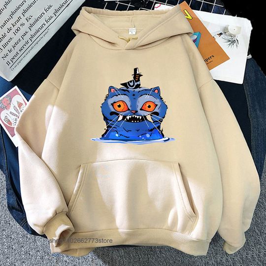 KPop Demon Hunters Derpy Tiger Graphic Sweatshirts Cartoon Print Hoodies 2025 New Movie Harajuku Casual Y2k Top Kpop Streetwear
