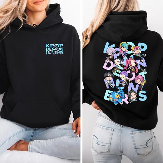 Discover Hot Anime Kpop Demon Hunters Printed Hoodie For Women Fashion Autumn And Winter Pullover Unisex Creative Personalized Sweatshirt
