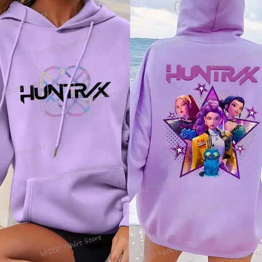 Discover New KPop Demon Hunters Hooded Hot Movie Print Fashion Women Men Casual Hoodies Sweatshirt K-Pop Cartoon Girl Outfits Gifts