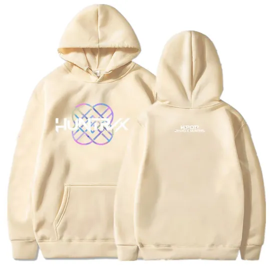 Discover KPop Demon Hunters Huntrix Logo Hoodie Women Men Clothing Loose Fleece Movie Printing 2025 Pullovers Graphic Hoodies Female Top