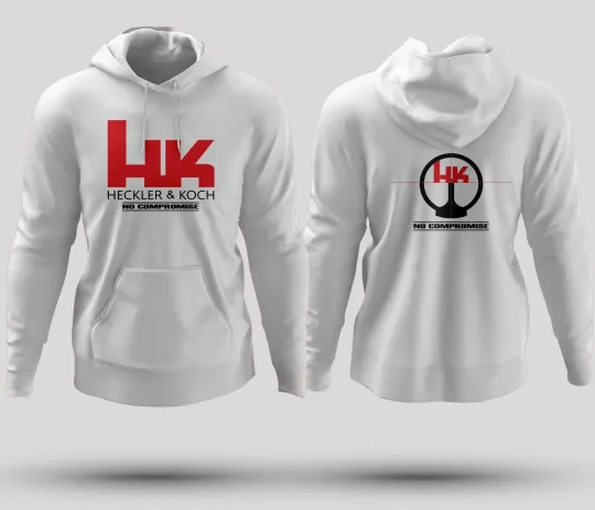 Discover HK Heckler and Koch No Compromise 2 Side Hoodie Size S-5XL Made in the USA