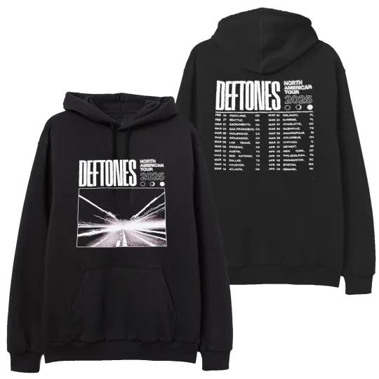Deftone Rock Album 2025 Tour Concert Shirt Hoodie 2side