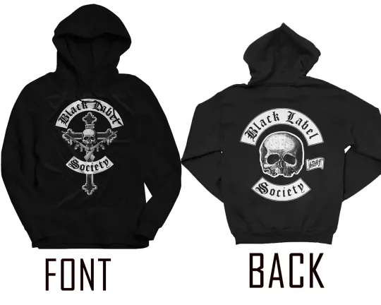 Discover Black Label Society Classic Logo Hoodie 2 Side Black All Size Shirt VC04
