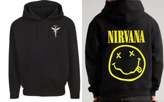 Discover Hot Nirvana Punk Rock Band Men's Zip Hoodie  2 SIDE 3DS26