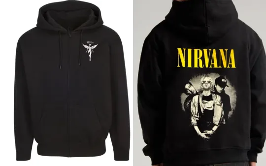 Discover NEW Nirvana Punk Rock Band Men's Zip Hoodie  2 SIDE 3DS28