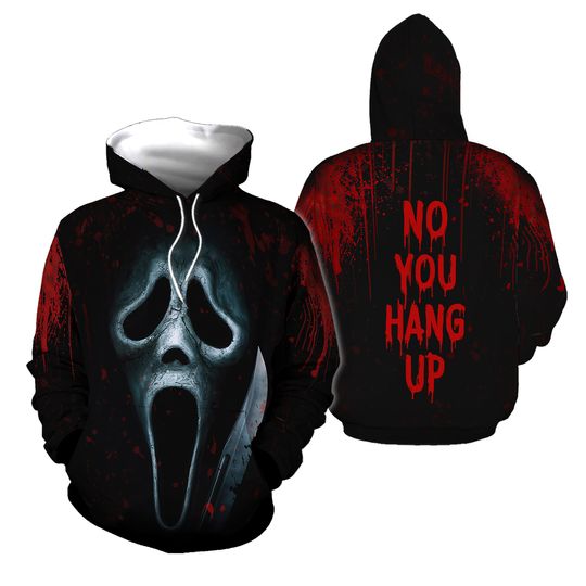 3D Ghostface Scream Horror Movie Hoodie
