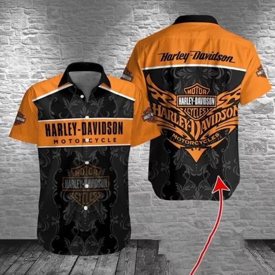 Personalized Harley Racing Davidson Casual Button Down Shirt
