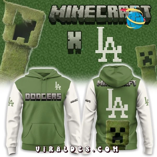 2025 Los Angeles Dodgers x MineCraft 3D Hoodie
