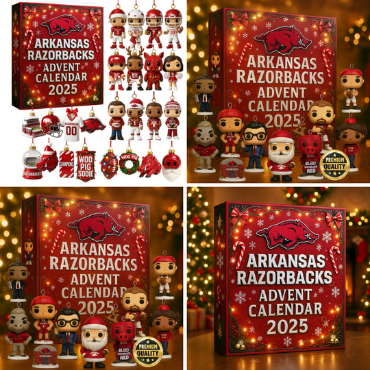 Discover Arkansas Razorbacks Acrylic Advent Calendar 2025, 2D Acrylic Decor