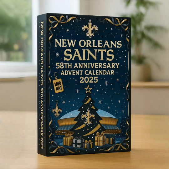 New Orleans Saints Advent Calendar 2025 - 59th Anniversary Christmas Decor Gift, 2D Acrylic Decor
