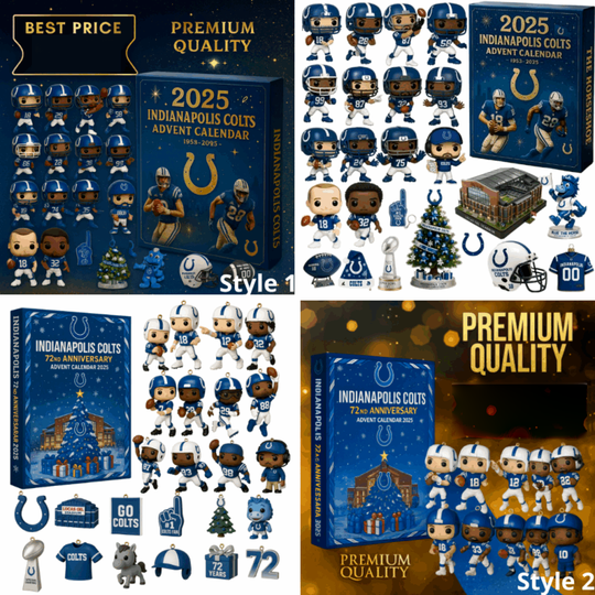 Discover Indianapolis Colts 2025 Acrylic Advent Calendar - 72nd Anniversary Christmas Gift & Decor, 2D Acrylic Decor