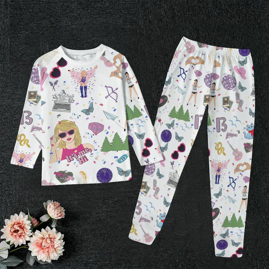 Discover Swift Eras Tour Pajama Set – Cozy Long Sleeve Top and Pants for Fans