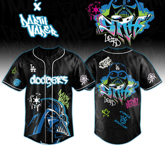 Discover Los Angeles Dodgers Graffiti Darth Vader 2025 Jersey