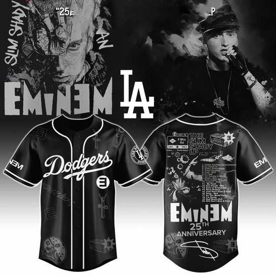 Los Angeles Dodgers x Eminem 25th Anniversary Of The Slim Shady LP 2025 Jersey