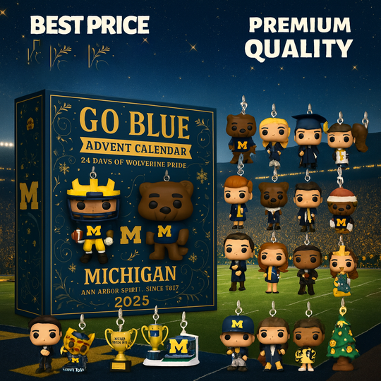 Discover Michigan Wolverines Acrylic Advent Calendar Blind Box, 2D Acrylic Decor
