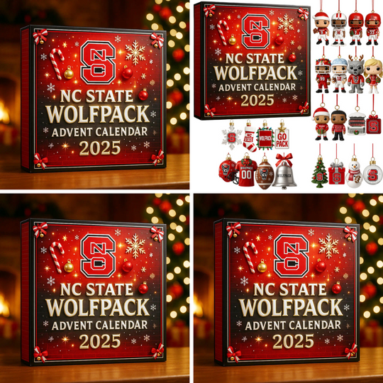 Discover NC State Wolfpack Advent Calendar 2025 Acrylic Blind Box Decor, 2D Acrylic Decor