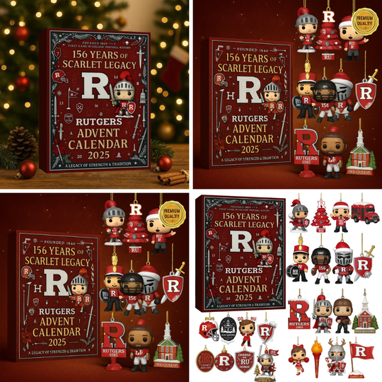 Discover Rutgers Scarlet Knights Acrylic Advent Calendar Blind Box, 2D Acrylic Decor 2025