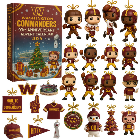 Washington Commanders Advent Calendar 2025 – Acrylic Blind Box, Christmas Gift & Decor, 2D Acrylic Decor