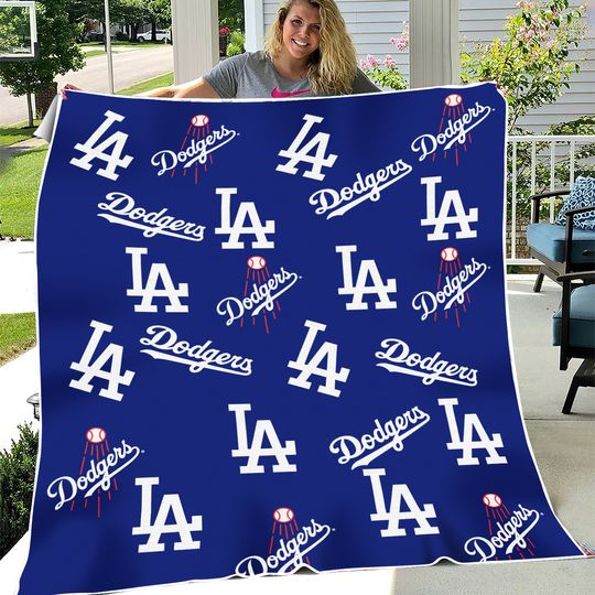 LOS ANGELES DODGERS TWIN CLOUD BLANKET 04/2025 BLUE